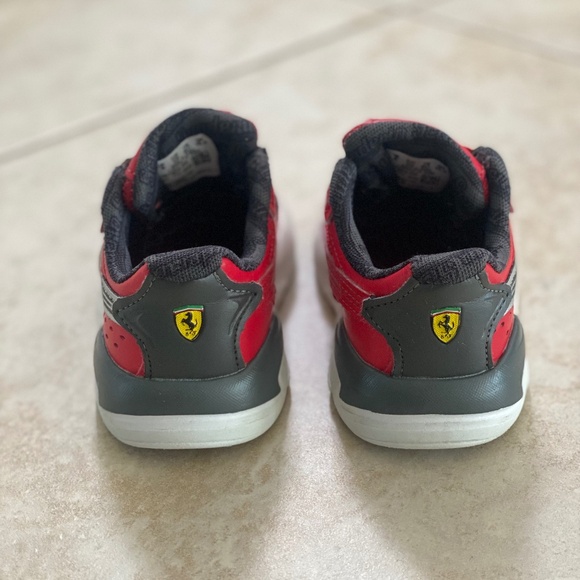 Puma Ferrari Red Toddler Sneakers Size 9C - Picture 4 of 14